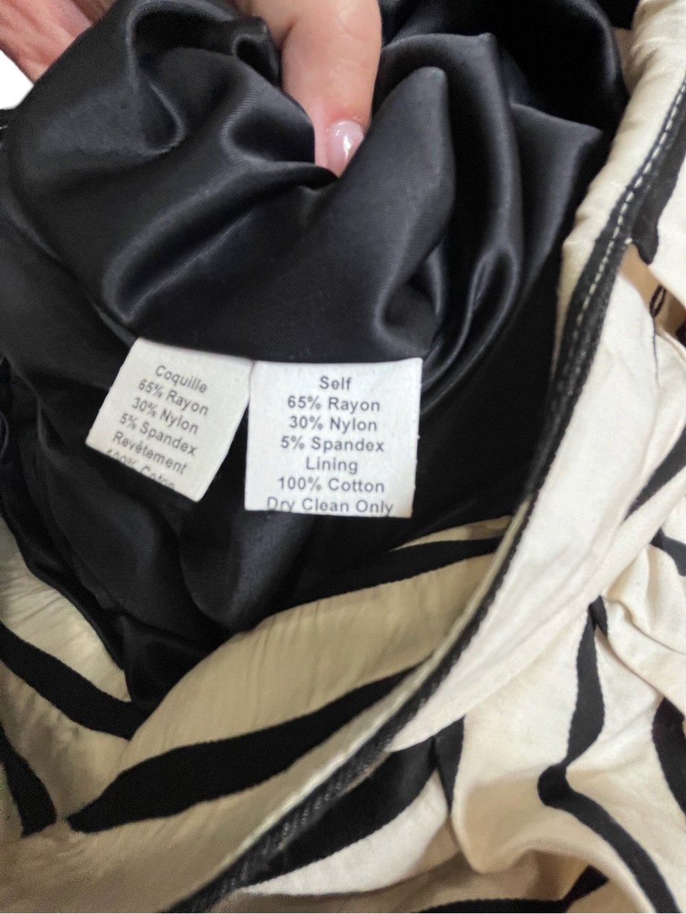 Eva Franco Black White Striped Bubble Tulip Skirt Size 2 - Picture 5 of 6